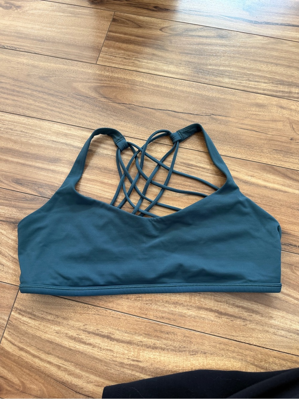 lululemon athletica Teal Strappy Back Wireless Sports Bra